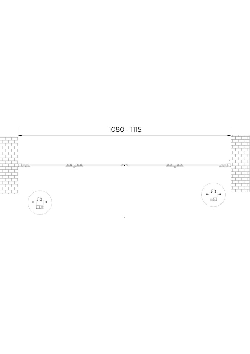 Porta Parete Doccia 2 Ante a Libro in Cristallo Trasparente 6mm H190 Varie Misure