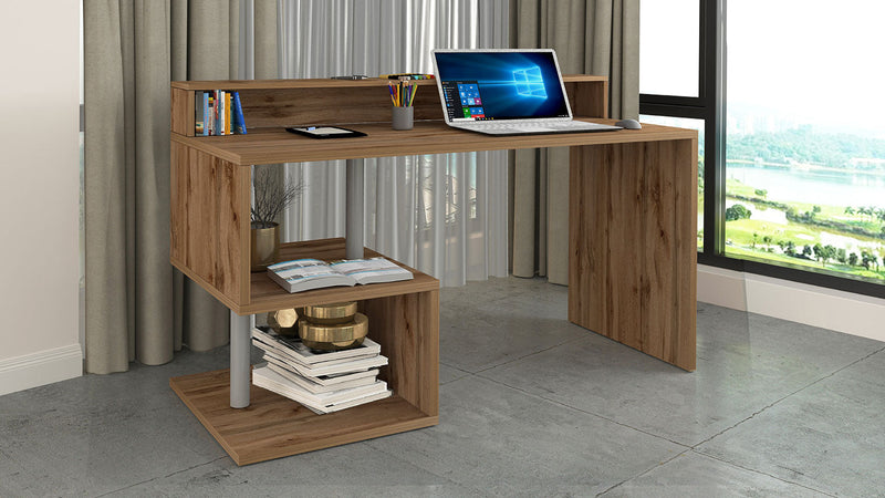 Scrivania a Giorno 140x60x92,5 cm Esse Rovere Wotan  