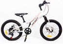 Bicicletta Mountain Bike MTB Ragazza 20" 7V in Acciaio Bianco Perla
