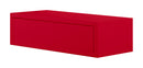 Mensola da Parete 1 Cassetto 45x13,4x20 cm in Fibra di Legno Lego Rosso