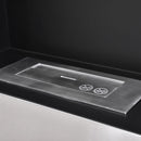 Camino a Bioetanolo da Parete 150x70x22 cm Keira Nero e Acciaio