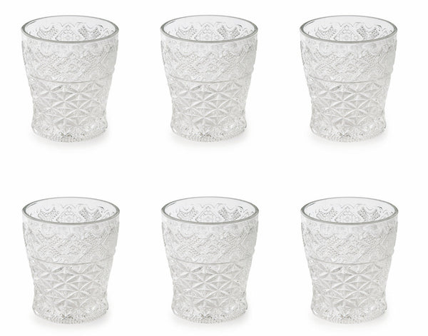 Set 6 Gläser Ø8x9 cm in Glas Villa d'Este Home Tivoli Prisma Transparent sconto