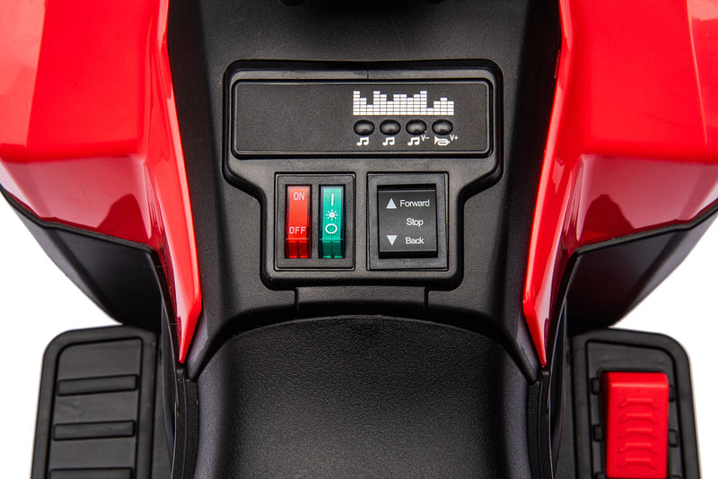 Quad Elettrico per Bambini Safari 6V con Bauletto Posteriore Rosso  