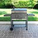 Barbecue a Carbonella 160x65x107,5 h cm in Metallo Nero