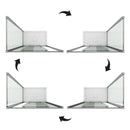 Box Doccia Angolare 1 Anta Scorrevole In Cristallo Trasparente 6mm H185 Fosterberg Kolding Duo Varie Misure