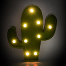 Cactus in metallo verde con led cm 25,5x30,5x5