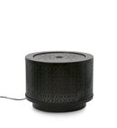 Fontana con Led Ø40x30 cm in Metallo Miki Nera