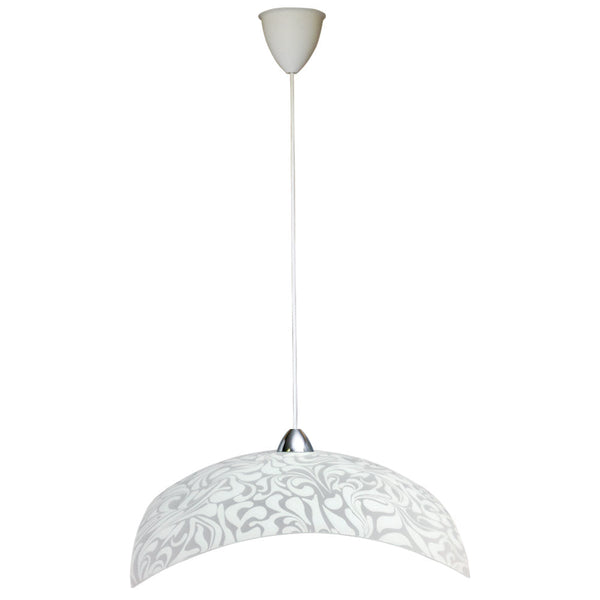 online Aufhängung 50x50 1xE27 Chrom-transparenter Rahmen Glasplatte weiß E-Energy Corinna