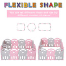 Box Recinto Attività per Bambini 162x122x63 cm  Grigio e Rosa