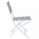 Sedia da Giardino Georgia Pieghevole 58x46x85 h cm in Textilene Bianco