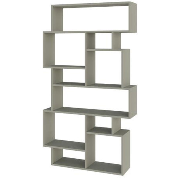 acquista Libreria Design Moderna 168x96x25 cm Scaffale 8 Ripiani in MDF Verde