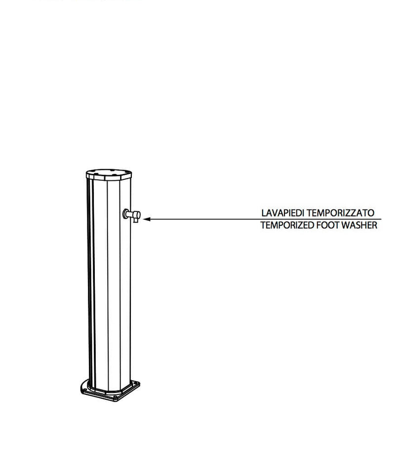 Fontana Lavapiedi da Giardino con Rubinetto Temporizzato Arkema Jolly Cherry