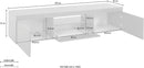 Mobile Tv 3 Ante e Ripiano a Giorno 160x40x35 cm Essential 2A 1R Grigio Antracite Opaco  