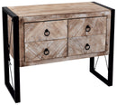 Comò 4 Cassetti in Legno MDF e Abete Bilbao