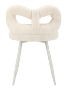 Sedia Mini Ilary Bianca Ø40x67 cm in MDF e Spugna e Ferro e Poliestere Bianco      