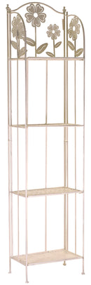 Scaffale per Piante Portapiante in Metallo 4 Ripiani Ferrara Bianco