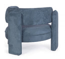 Poltrona Soggiorno 94x88x73 cm Aisha in Tessuto Blu