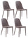 Set 4 Sedie 46x55xH80 cm in Polipropilene Tamara Visone