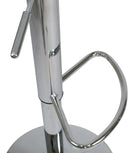 Sgabello con Alzata a Gas e Seduta Girevole in Polipropilene e Similpelle Vandi Bianco e Giallo