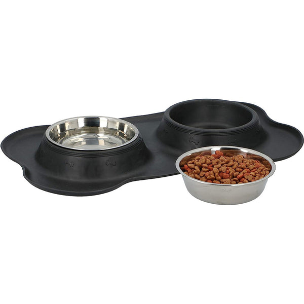 sconto Ciotole per Animali Domestici con Tappetino Antisporco Antirovescio in Plastica