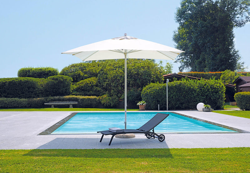 Ombrellone da Giardino 3x3 m Palo Ø48 mm in Alluminio Telo Bianco