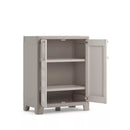 Armadio 2 Ripiani 80x44x100 cm Keter Gulliver Basso XL Sabbia e Beige