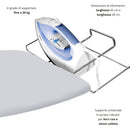 Asse da Stiro Prestige Profi 123x48 cm Salvaspazio Altezza Regolabile Ampia Area di Stiratura e Ripiano Sottostante