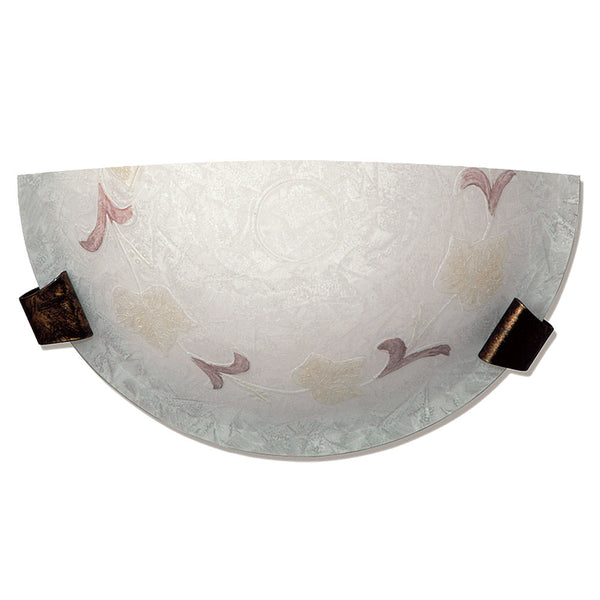 acquista Wandlampe 1xE27 Hooks Brown Cracked Glass Amber-Green E-Energy Amber