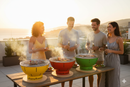 Barbecue a Carbonella Ø41x25 cm Smile in Acciaio Grigio Martellato