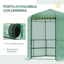 Serra da Giardino 3 Ripiani 225x194x215 cm in Acciaio e Polietilene Verde