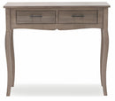 Consolle 2 Cassetti 90x38x78 cm in Legno Soriani Tortora Anticato