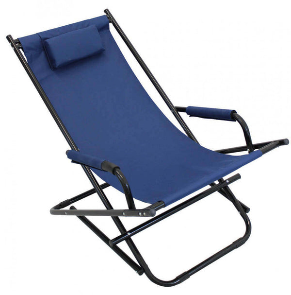 acquista Schaukelstuhl 94 x 58 x 72 h cm aus blauem Stahl