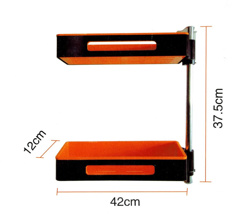 Organizer a due mensole rotanti 180° da cucina e bagno