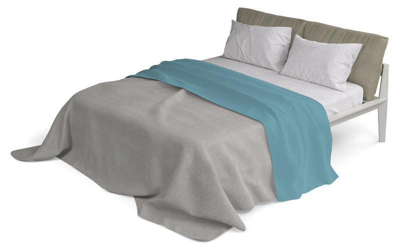 Set Lenzuola Sopra Sotto e Federe in Cotone Ottanio Varie Misure