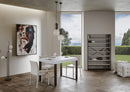 Tavolo Allungabile 140-244x90x77 cm Tecno Premium Bianco Frassino Telaio Antracite 