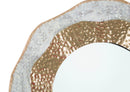 Specchio da Muro Shai Light Ø54,5x4,5 cm in Ferro e MDF Oro e Crema