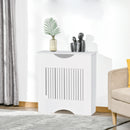 Copritermosifone Bianco 78x19x82 cm in MDF con Piano d'Appoggio e Design Antiribaltamento