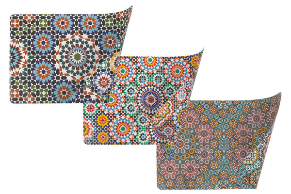 Set mit 6 rechteckigen Tischsets Double Face Villa d'Este Home Tivoli Marrakesch sconto