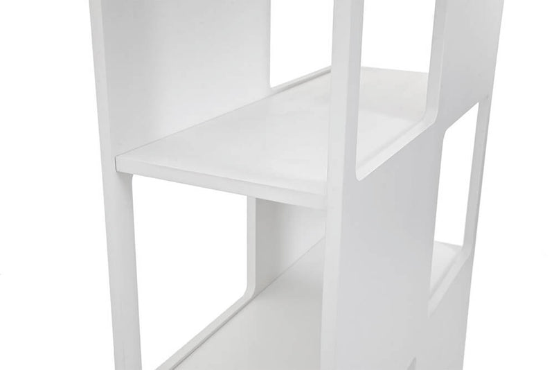 Libreria 8 Fori 78x32x160cm in MDF TFT  Oblò Bianco Opaco