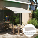 Telo di Ricambio per Tenda Parasole Retrattile 3x2,5 m in Poliestere Anti UV 50+ Crema      