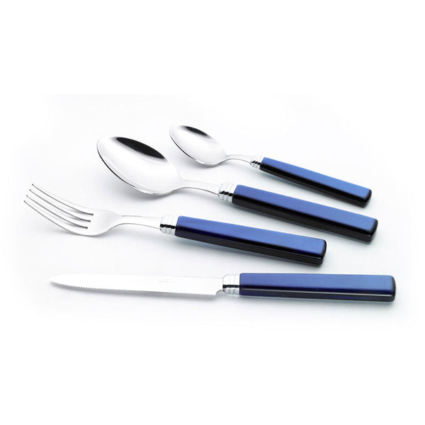 sconto Service-Set Besteck 24-teilig in Rivadossi Sandro Zara Blue Edelstahl