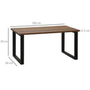 Tavolino da Caffè 100x60x50 cm  in MDF e Acciaio Nero