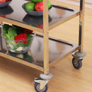 Carrello Portavivande da Cucina 3 Ripiani in Acciaio Inox 85x45x90 cm