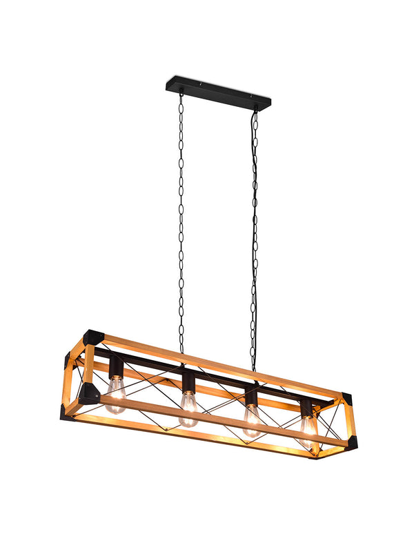 Lampada a Sospensione da Interno Attacco E27 in Metallo Nero Opaco prezzo