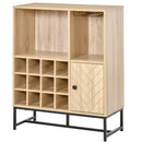 Credenza con Portabottiglie 76x35x97 cm in Legno Rovere