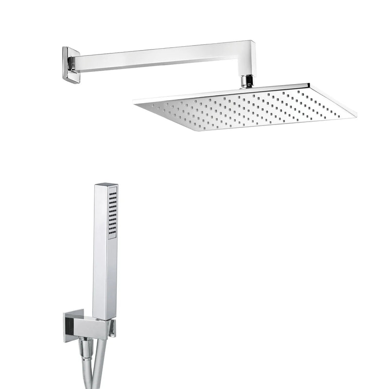 Kit Soffione Doccia Quadrato 2 Vie 30x30 cm in Ottone Estro Quadro 30