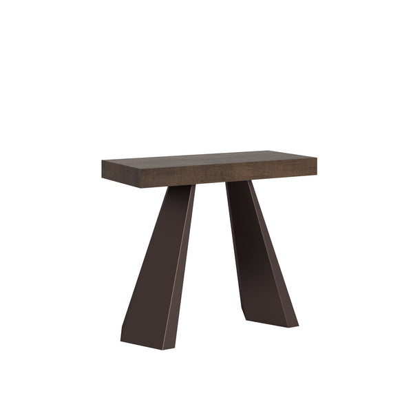 Consolle Allungabile 90-300x40x77 cm in Nobilitato Marrone prezzo