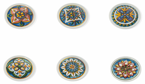 online Set 6 Pizzateller Ø33x2 cm aus Porzellan Villa d'Este Home Tivoli Majolika