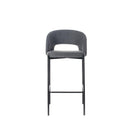 Set 2 Sgabelli 52x50x89 cm in Tessuto Greta Grigio