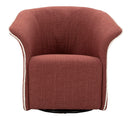 Poltrona Girevole Siena Bordeaux 83,5x66x80 cm in Ferro e Compensato e Spugna e Poliestere Bordeaux      